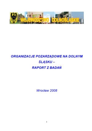 Organizacje pozarządowe na Dolnym Śląsku – raport z badań