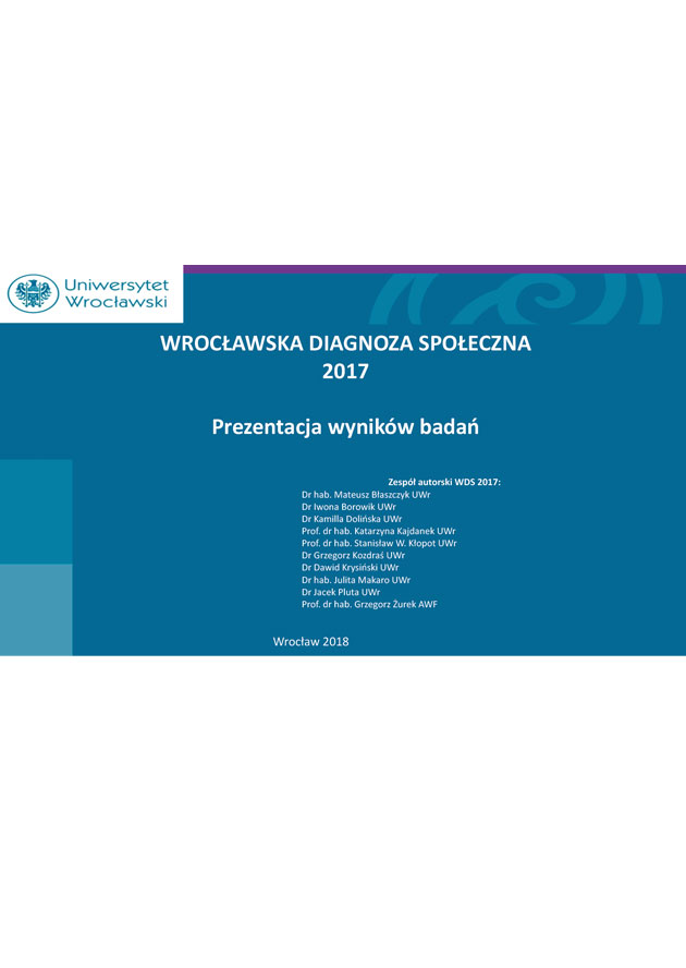 Wrocławska Diagnoza Społeczna 2017 prezentacja wyników badań