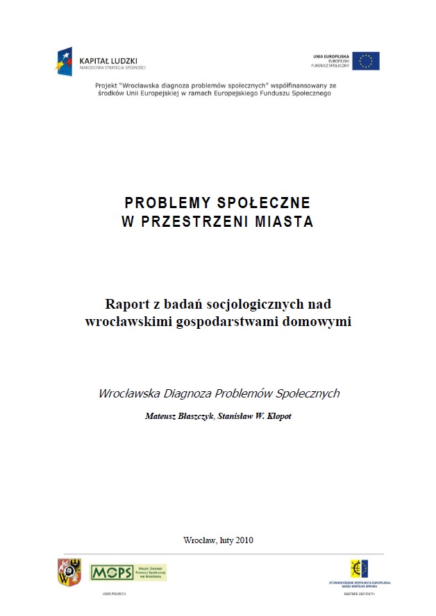 raport _diagnoza wrocławskich gospodarstw domowych 2009